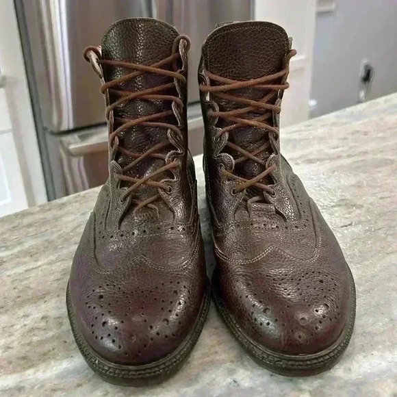 Kenneth Cole Vintage Brown Leather Lace Up Boots - Picture 2 of 15